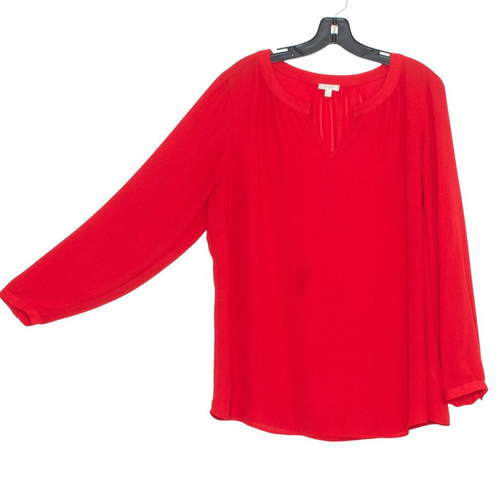 Talbots Top Flowy Classic Sophisticated Comfort Effortless Versatile Red Size 1X